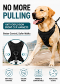 No-Pull Front Clip Dog Harness – Adjustable, Escape-Proof & Reflective for Safe Walks