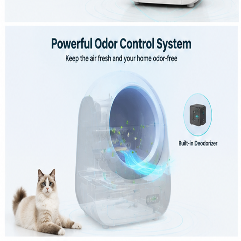 Smart Automatic Self-Cleaning Cat Litter Box – Odor Control, Hands-Free Cleaning, Large Capacity, Safe Design for All Cats